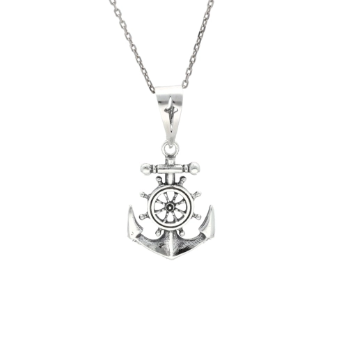 Wisiorek kotwica srebro oksydowane