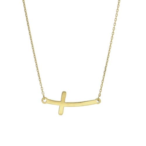 Naszyjnik celebrytka krzyżyk poprzeczny