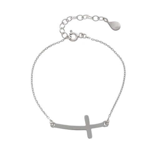 Bransoletka celebrytka krzyżyk poprzeczny