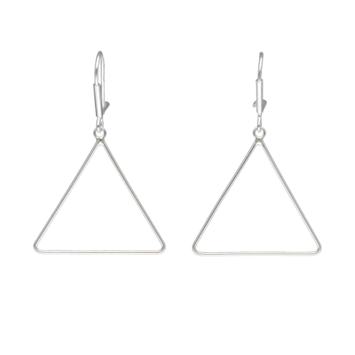 Kolczyki geometryczne trójkąty srebro