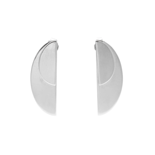 Kolczyki gładkie blaszki srebro rodowane