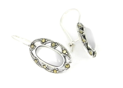 Kolczyki z markazytami i uleksytem