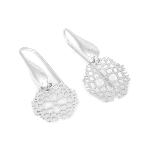 Kolczyki kwiaty srebro rodowane