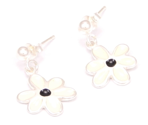 Kolczyki kwiatuszki z emalią